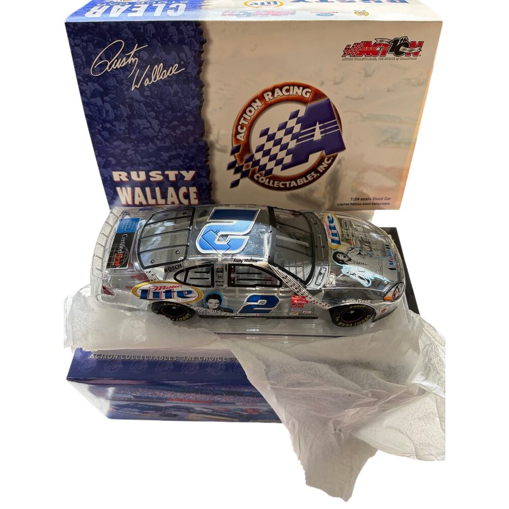 Rusty Wallace #2 Miller Lite Elvis 2002 Ford Taurus Diecast Car 1:24 NASCAR-NIB